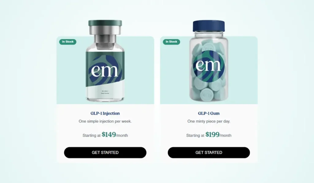 Embody GLP-1 pricing