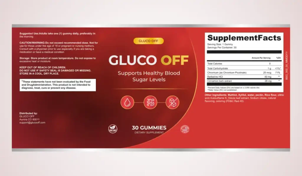 Gluco Off Ingredients