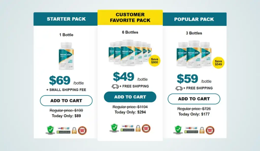 NerveCalm pricing